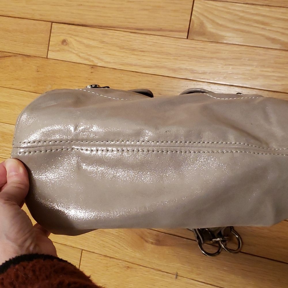 Large Coach Metallic suade Hobo Bag - Picture 5 of 8